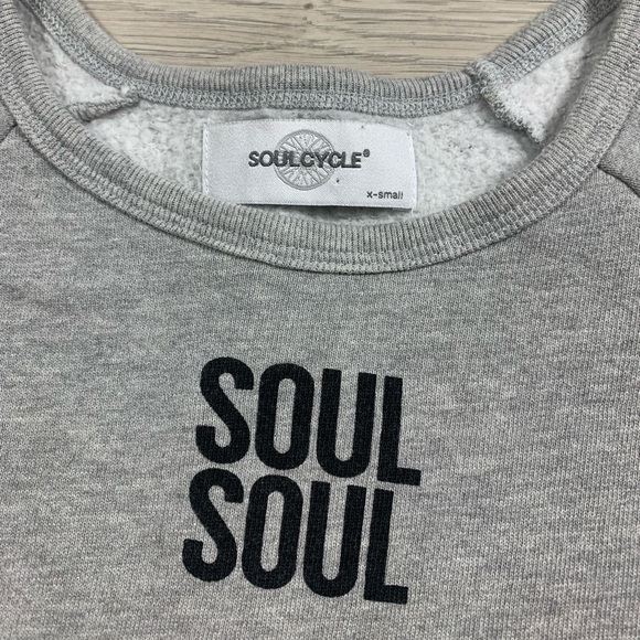 SoulCycle “Soul Soul” Grey Cotton Crewneck Sweater Top - Picture 3 of 9